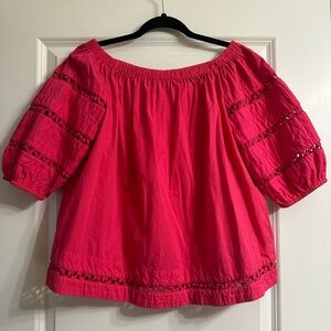 Women's red Off-Shoulder Top